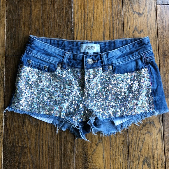 Victorias Secret Pink Denim Rainbow 